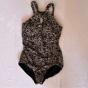 Embrace Your Curves Leopard One Piece Swimsuit L Tummy Control Miracle Brands